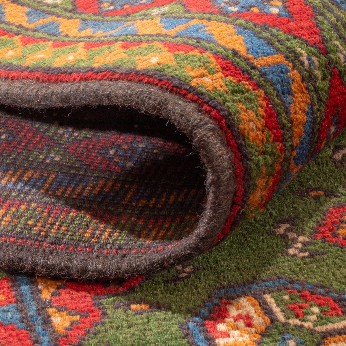 Afghan Rug - Filpa - 298 x 200 cm - green