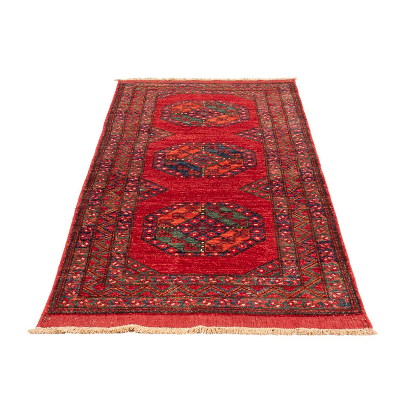 Runner Afghan Rug - 216 x 87 cm - red