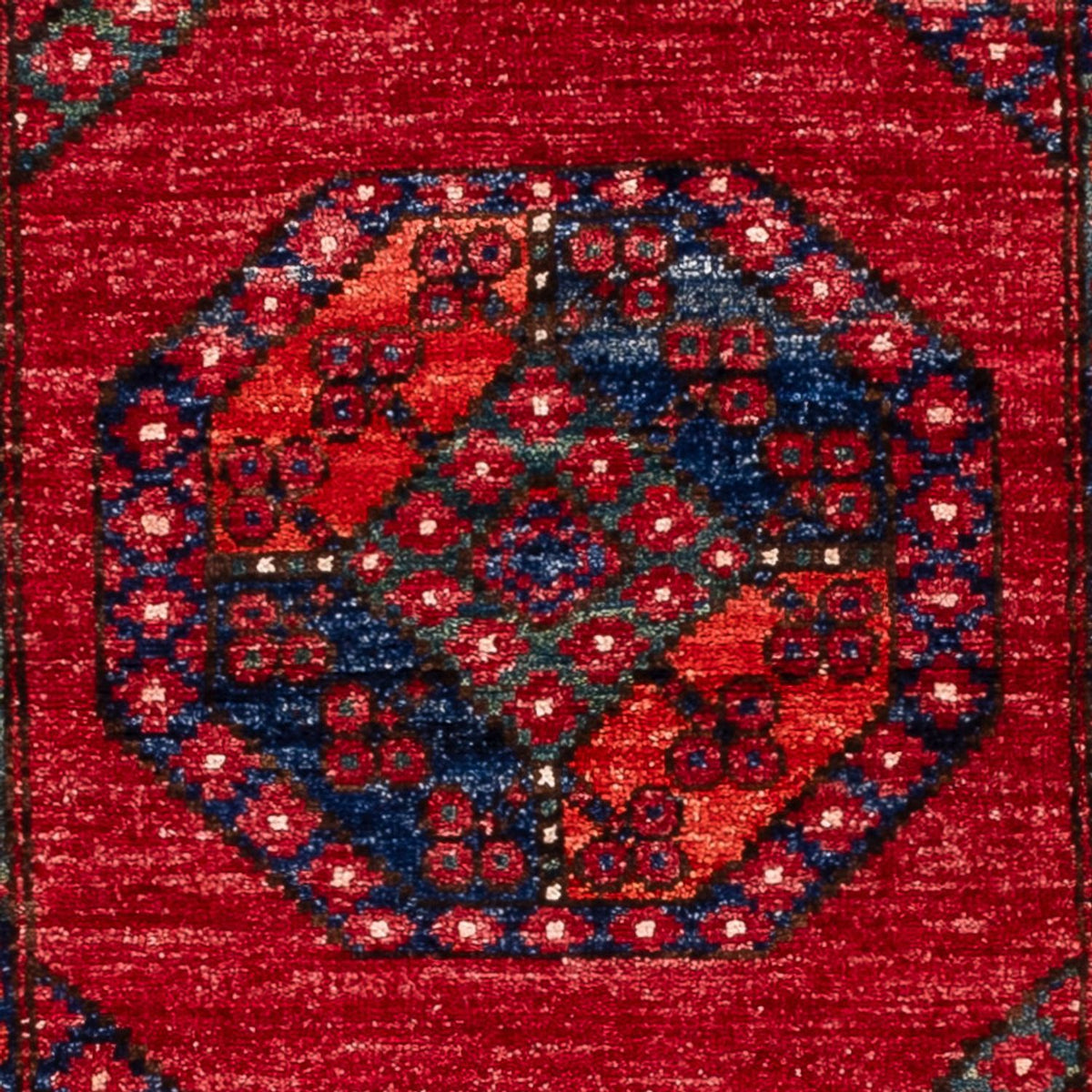 Runner Afghan Rug - 220 x 87 cm - red