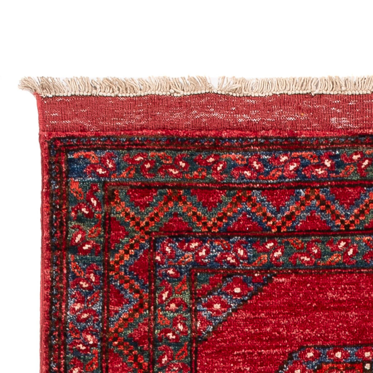Runner Afghan Rug - 220 x 87 cm - red