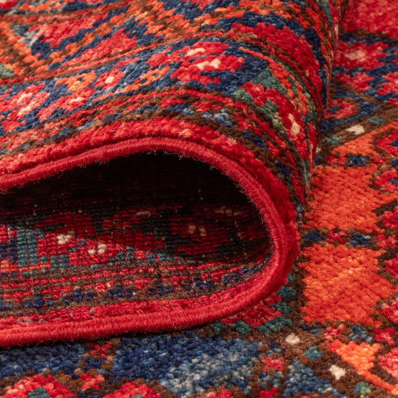 Runner Afghan Rug - 220 x 87 cm - red