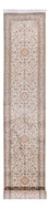 Runner Silk Rug - Kashmir Silk - 480 x 79 cm - dark beige