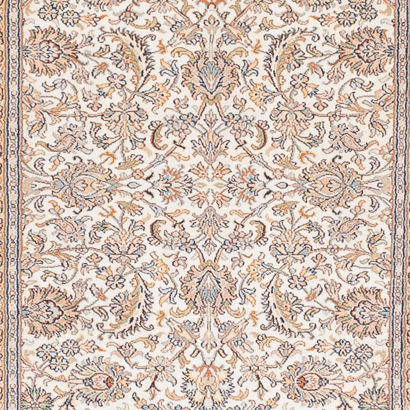 Runner Silk Rug - Kashmir Silk - 447 x 98 cm - cream