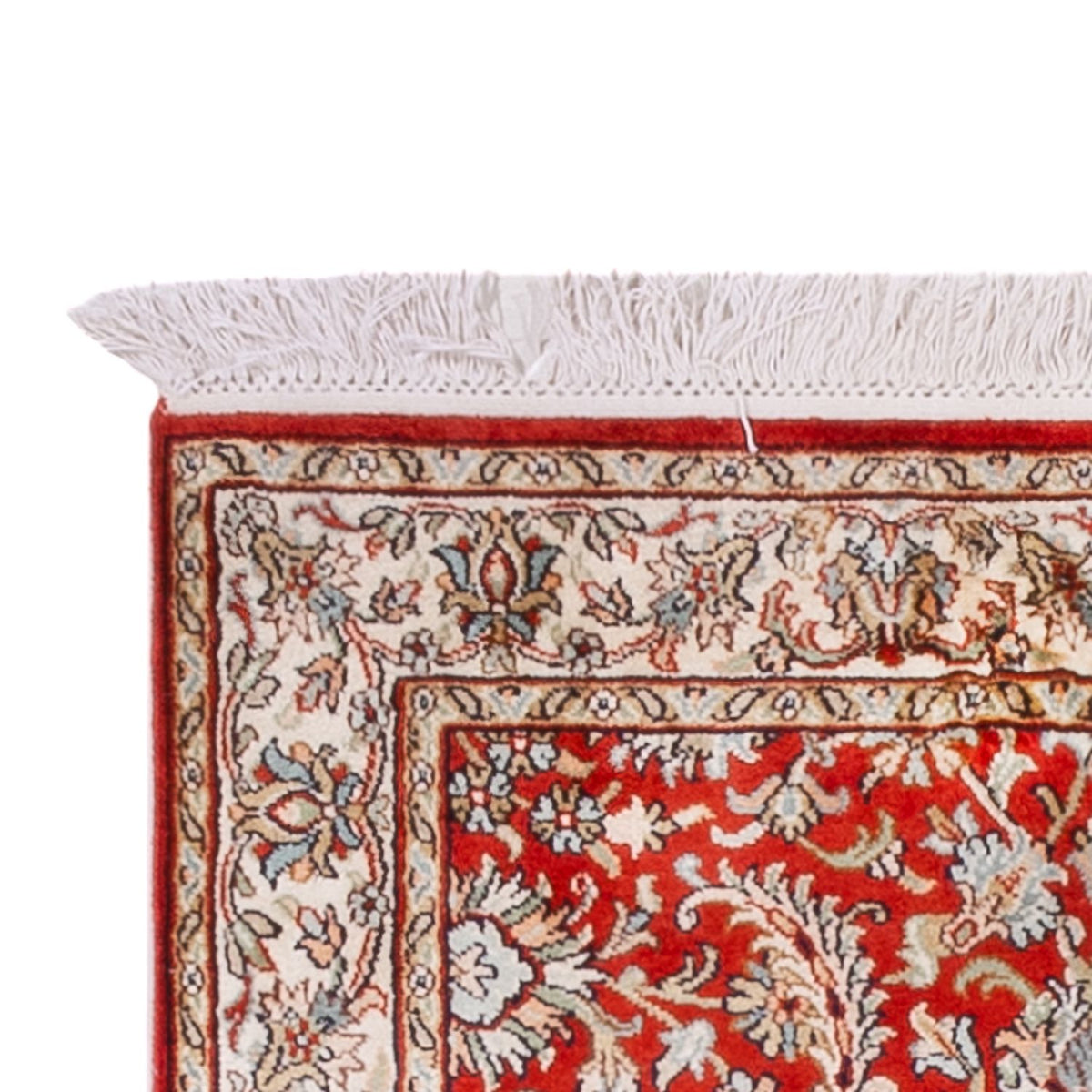 Runner Silk Rug - Kashmir Silk - 242 x 79 cm - red