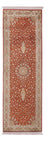 Runner Silk Rug - Kashmir Silk - 251 x 81 cm - red