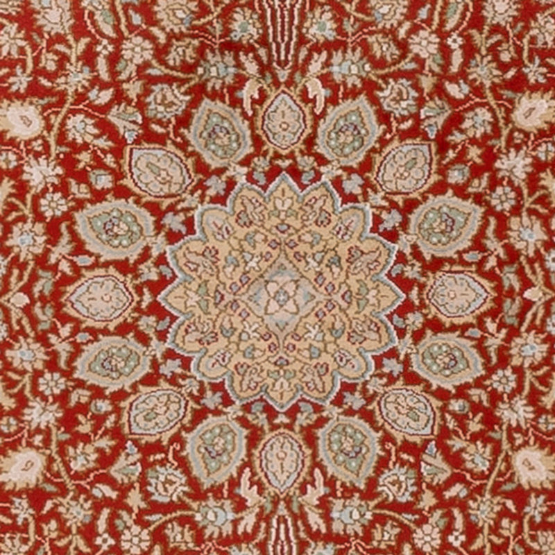 Runner Silk Rug - Kashmir Silk - 251 x 81 cm - red