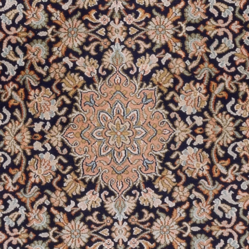 Runner Silk Rug - Kashmir Silk - 264 x 76 cm - dark beige