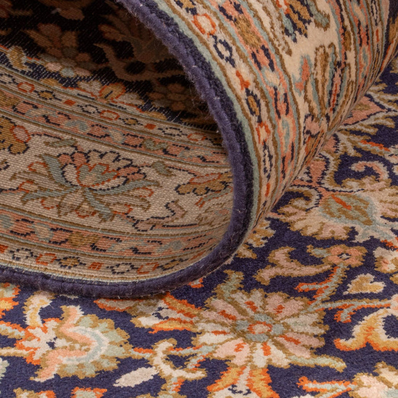 Runner Silk Rug - Kashmir Silk - 264 x 76 cm - dark beige