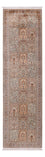 Runner Silk Rug - Kashmir Silk - 303 x 81 cm - dark beige