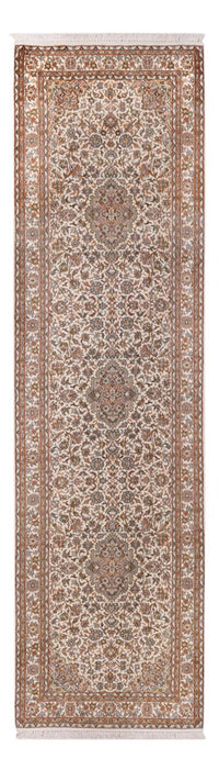 Runner Silk Rug - Kashmir Silk - 290 x 81 cm - light beige