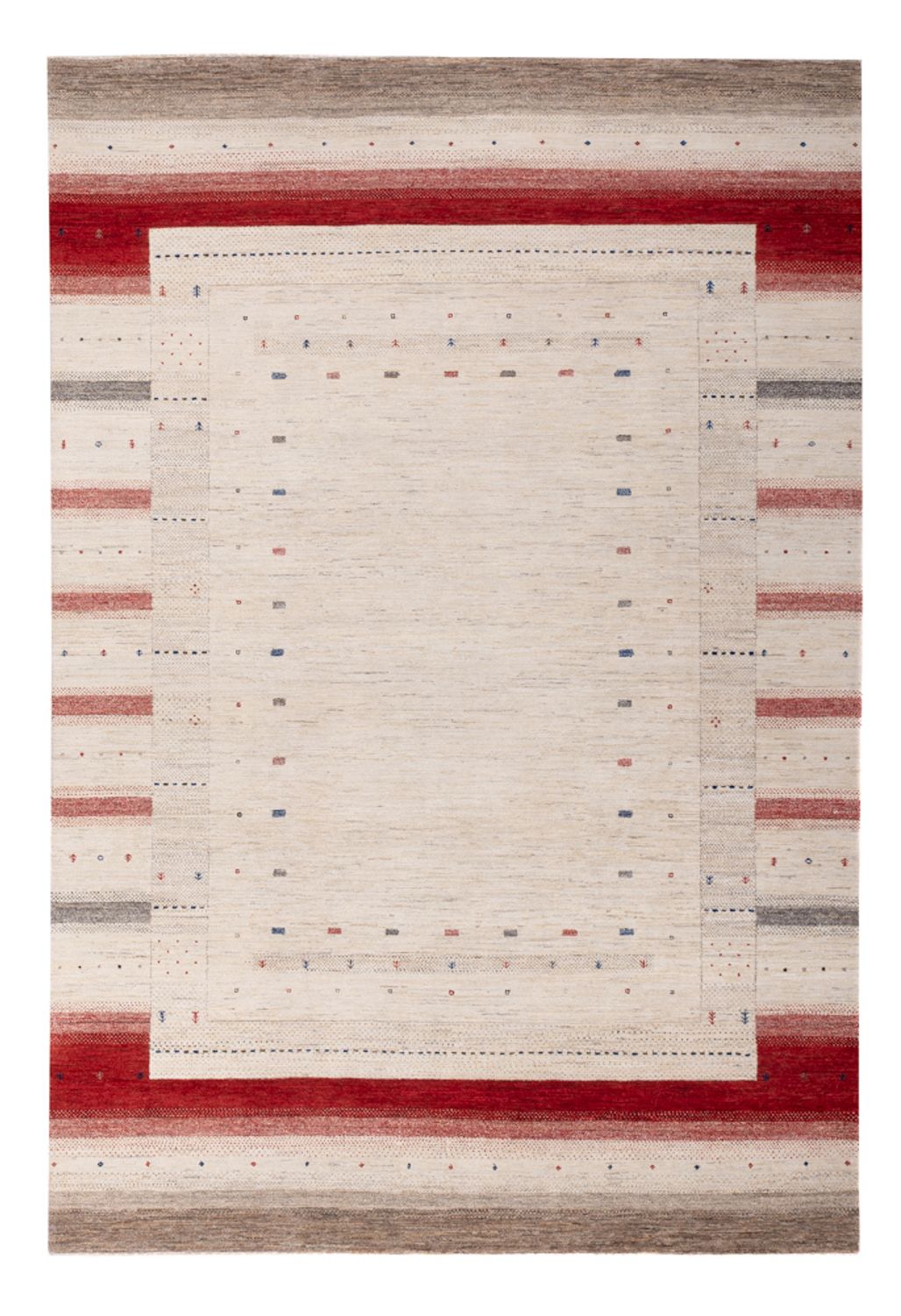 Gabbeh Rug - Loribaft Indus - 306 x 202 cm - cream