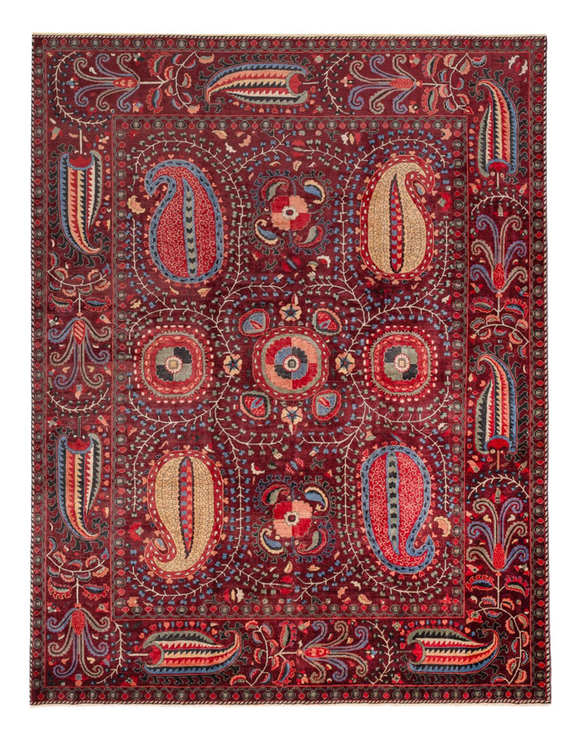 Designer Rug - 309 x 251 cm - wine red