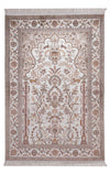Chinese Silk Rug 122x183cm - Oriental Rug - Rectangle / Cream / 122 x 183 cm Rectangle