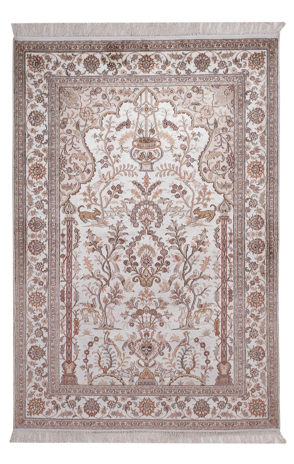 Silk Rug - Chinese Silk - 183 x 122 cm - cream