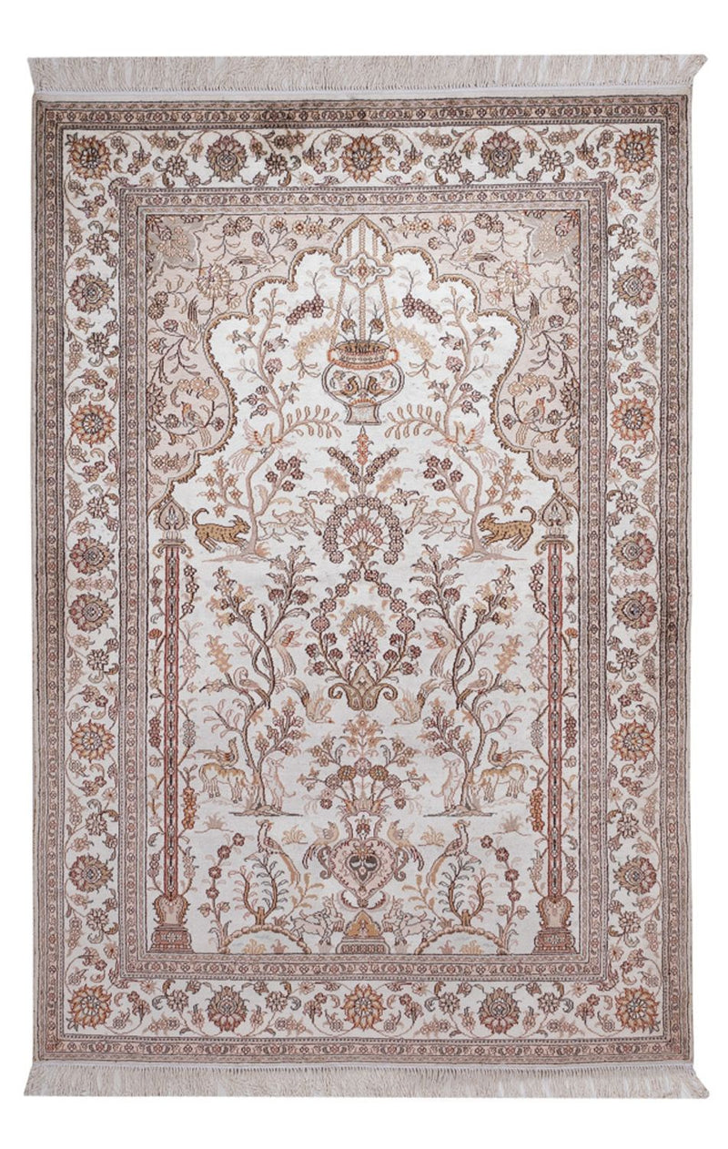 Silk Rug - Chinese Silk - 183 x 122 cm - cream