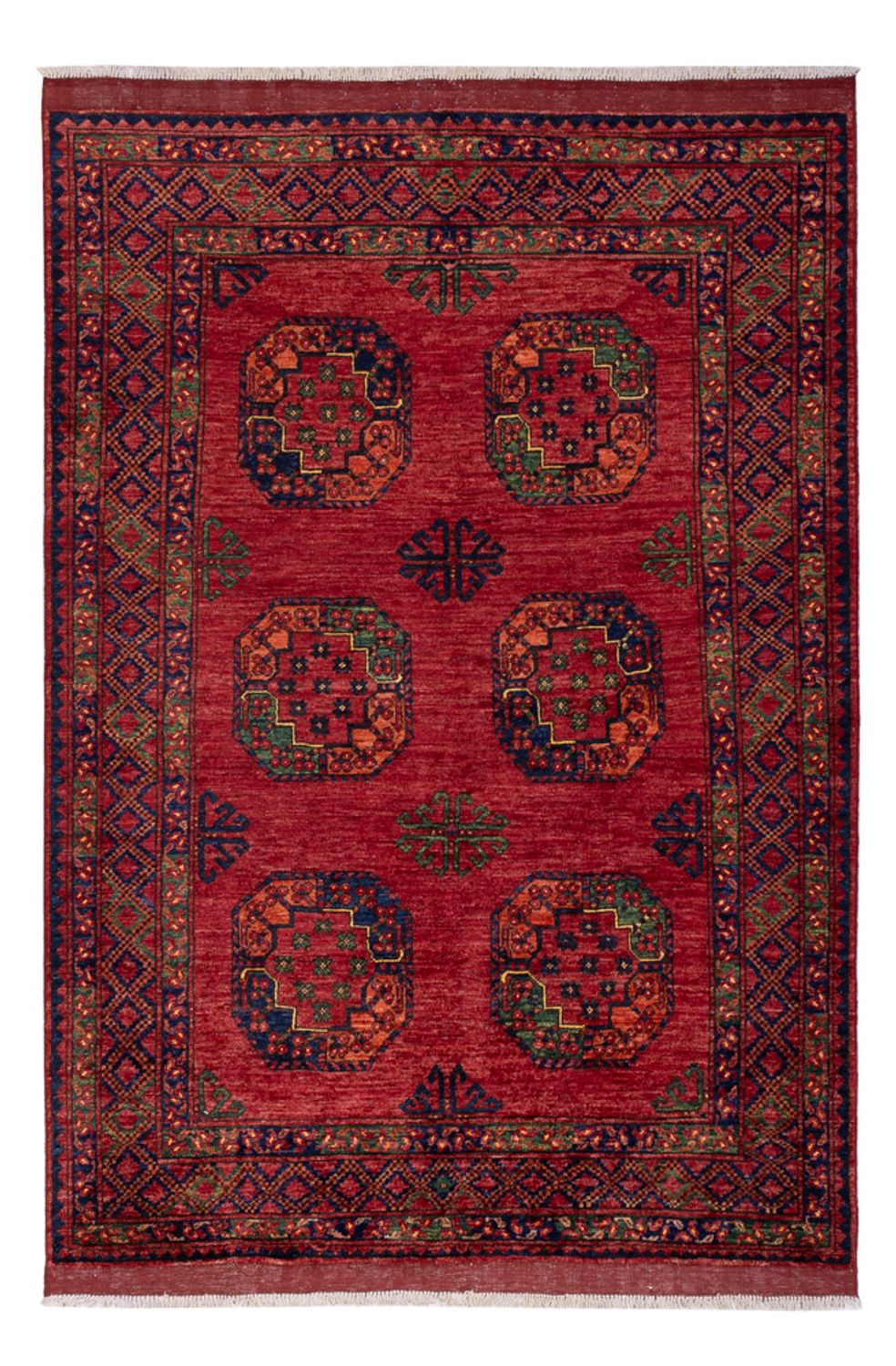 Afghan Rug - Kunduz - 222 x 154 cm - red