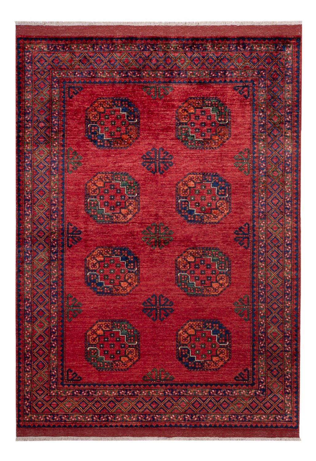 Afghan Rug - Kunduz - 243 x 177 cm - red