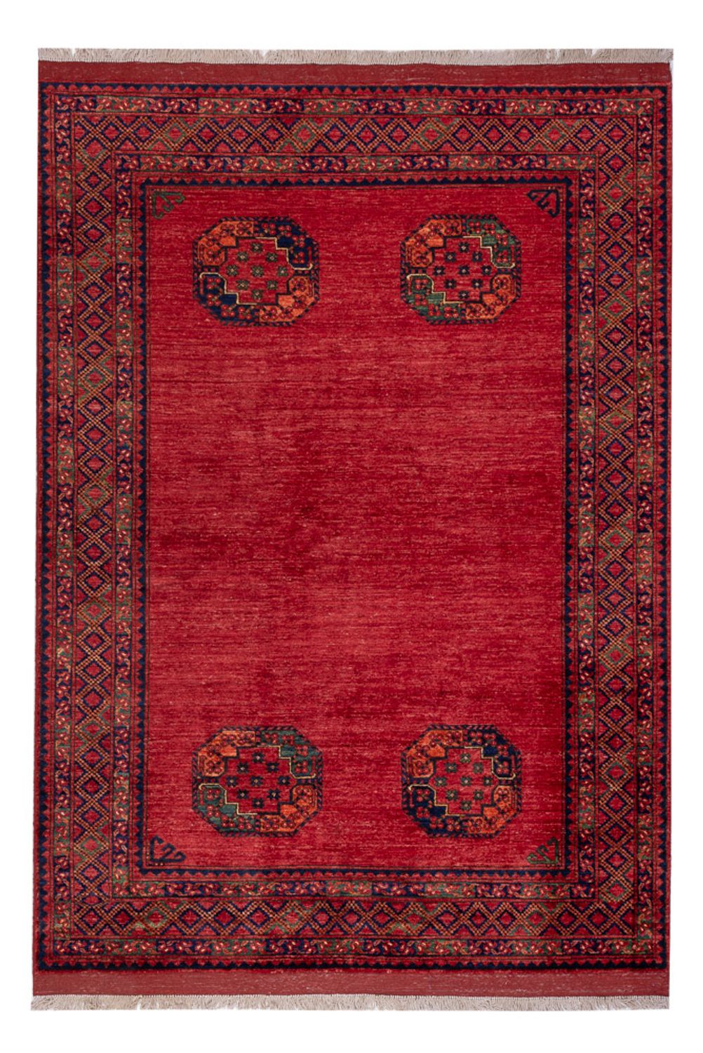 Afghan Rug - Kunduz - 241 x 175 cm - red