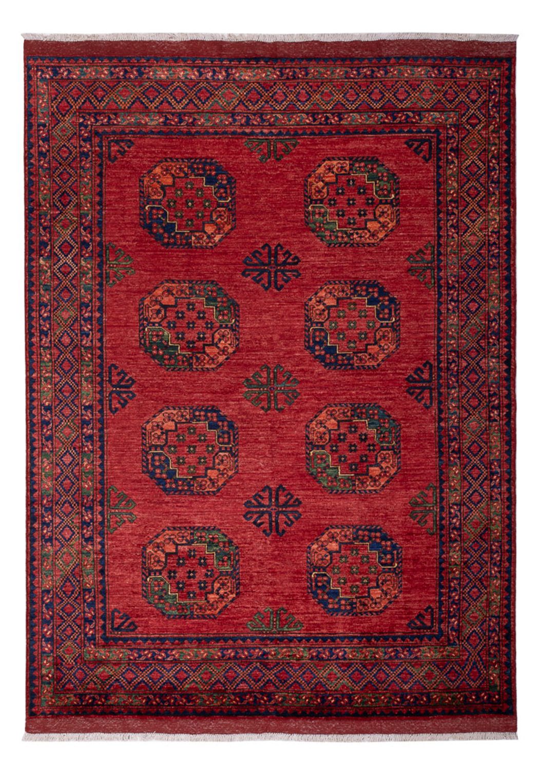 Afghan Rug - Kunduz - 246 x 180 cm - red
