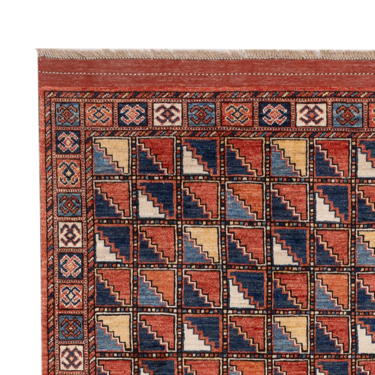 Afghan Rug - 215 x 176 cm - multicolored