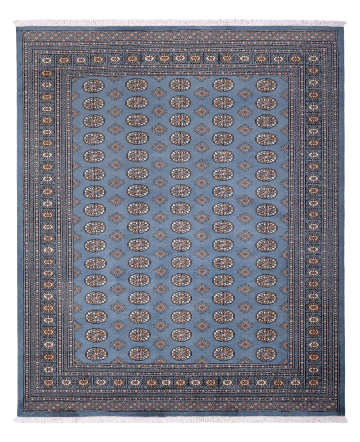 Afghan Rug - Bukhara - 305 x 249 cm - light blue