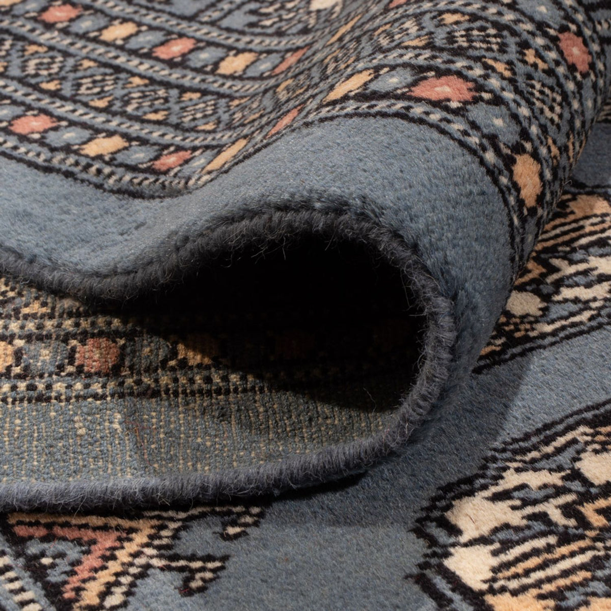 Afghan Rug - Bukhara - 305 x 249 cm - light blue