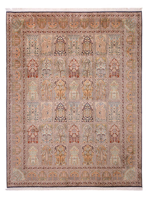 Silk Rug - Kashmir Silk - 308 x 242 cm - dark beige