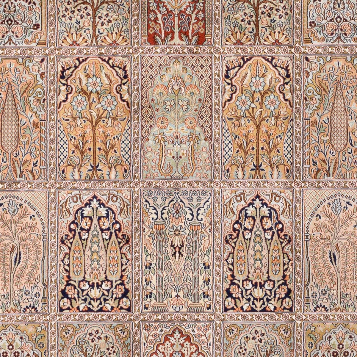 Silk Rug - Kashmir Silk - 308 x 242 cm - dark beige