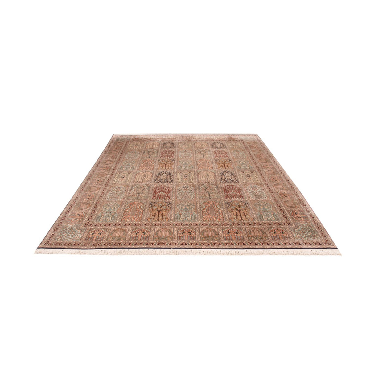 Silk Rug - Kashmir Silk - 308 x 242 cm - dark beige
