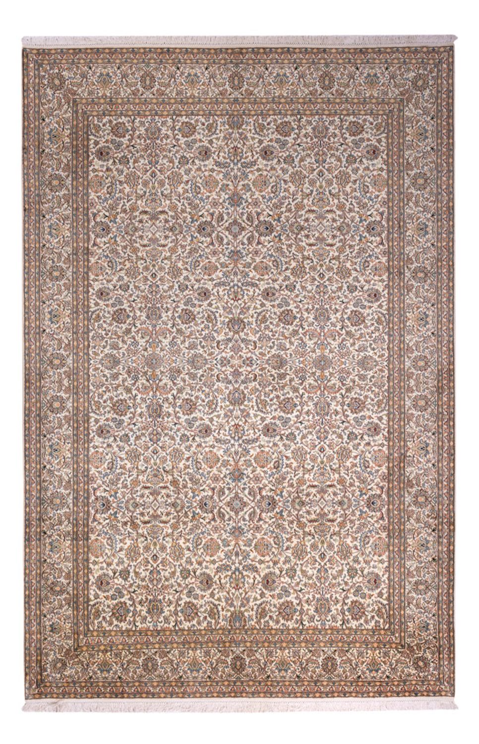 Silk Rug - Kashmir Silk - 326 x 216 cm - dark beige