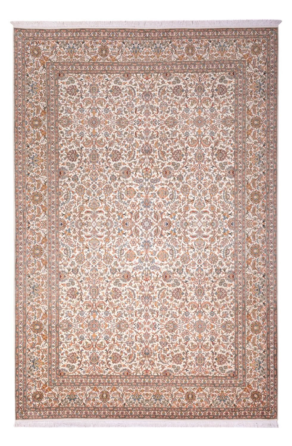 Silk Rug - Kashmir Silk - 318 x 216 cm - dark beige