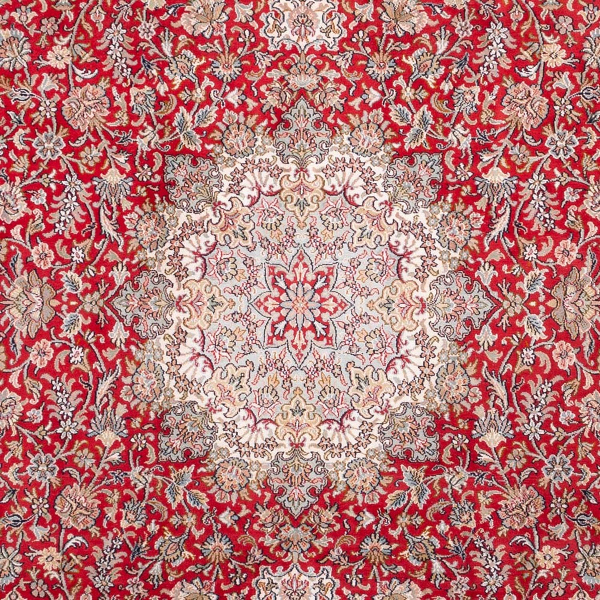 Silk Rug - Kashmir Silk - 303 x 220 cm - red