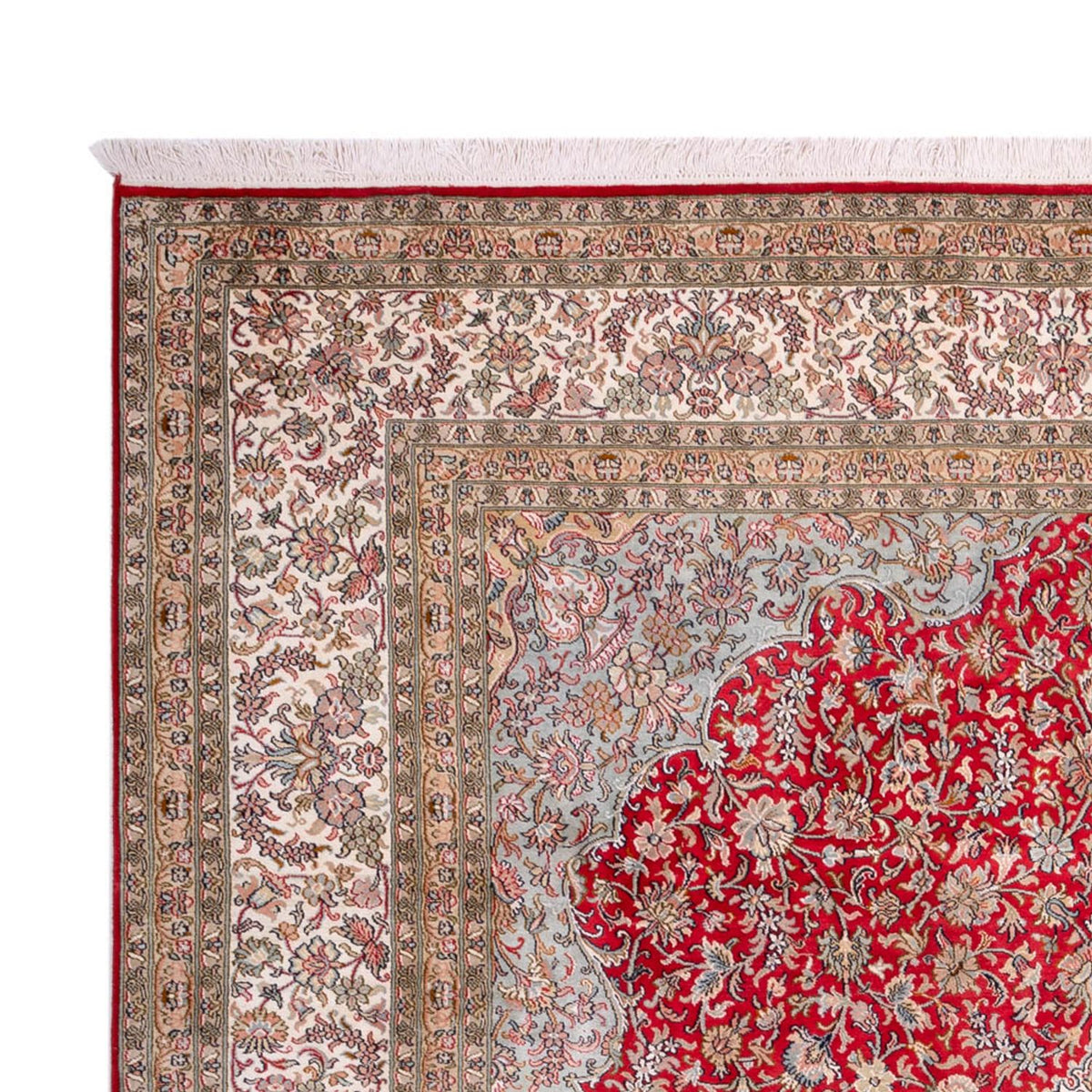 Silk Rug - Kashmir Silk - 303 x 220 cm - red