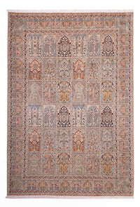 Silk Rug - Kashmir Silk - 317 x 221 cm - dark beige