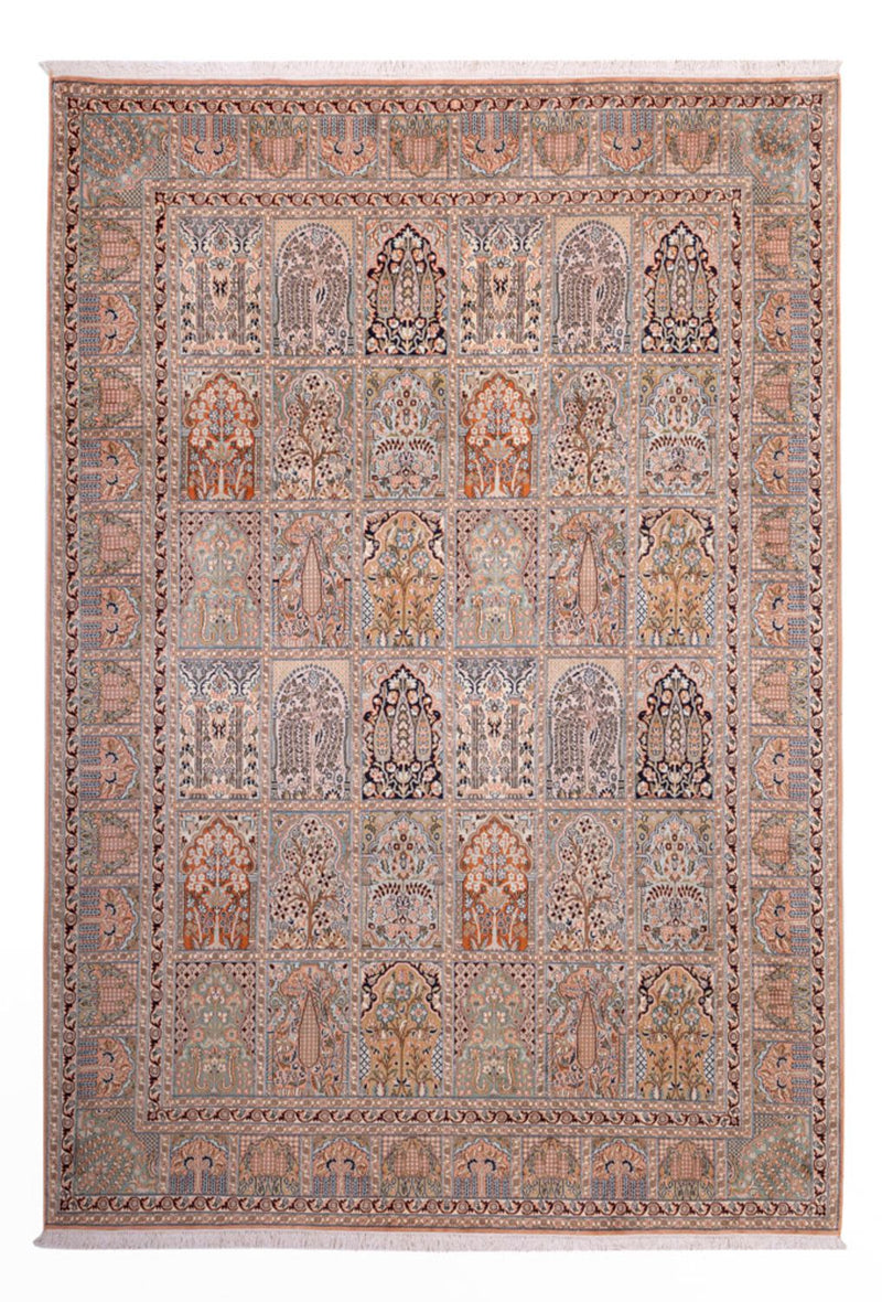Silk Rug - Kashmir Silk - 317 x 221 cm - dark beige