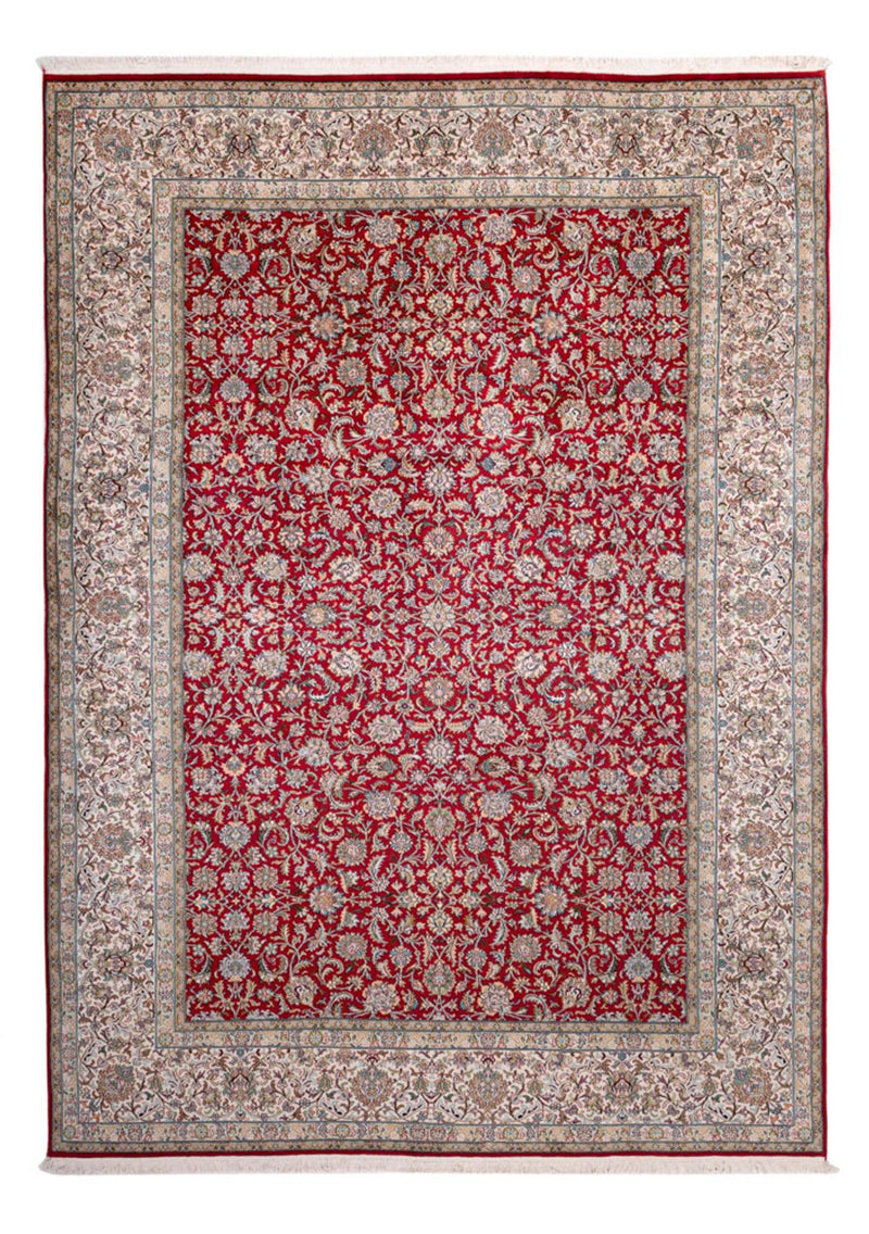 Silk Rug - Kashmir Silk - 302 x 216 cm - red