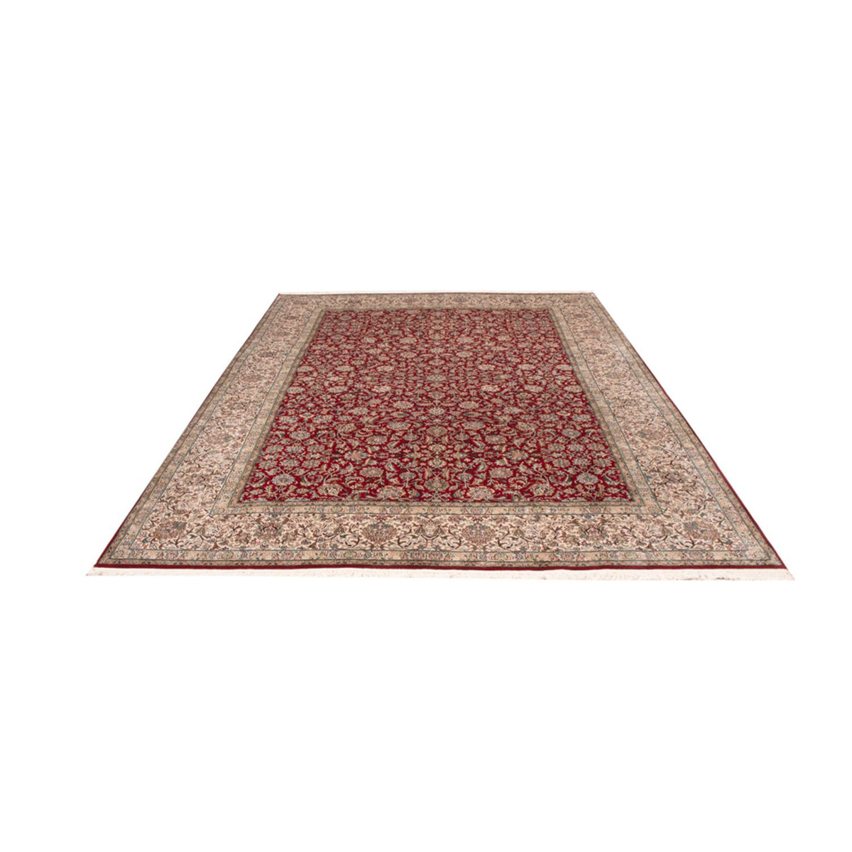 Silk Rug - Kashmir Silk - 302 x 216 cm - red