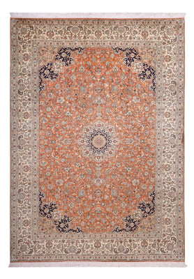 Silk Rug - Kashmir Silk - 306 x 220 cm - terracotta