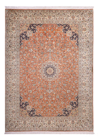 Silk Rug - Kashmir Silk - 306 x 220 cm - terracotta