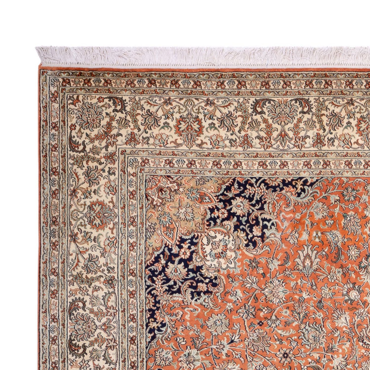 Silk Rug - Kashmir Silk - 306 x 220 cm - terracotta