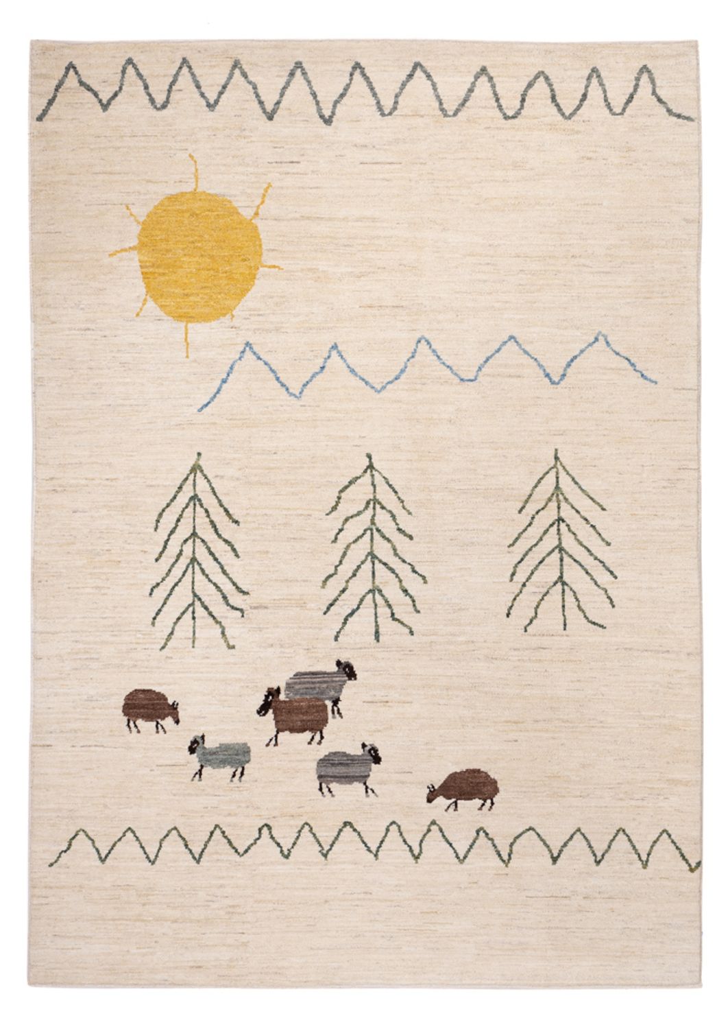 Berber Rug - 242 x 170 cm - cream