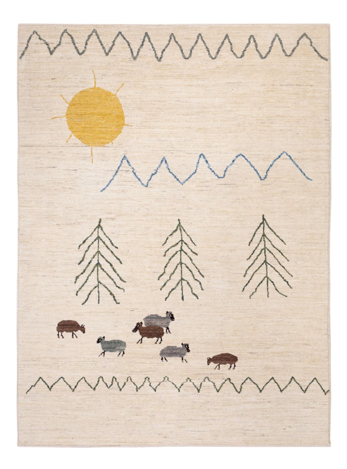 Berber Rug - 232 x 170 cm - cream