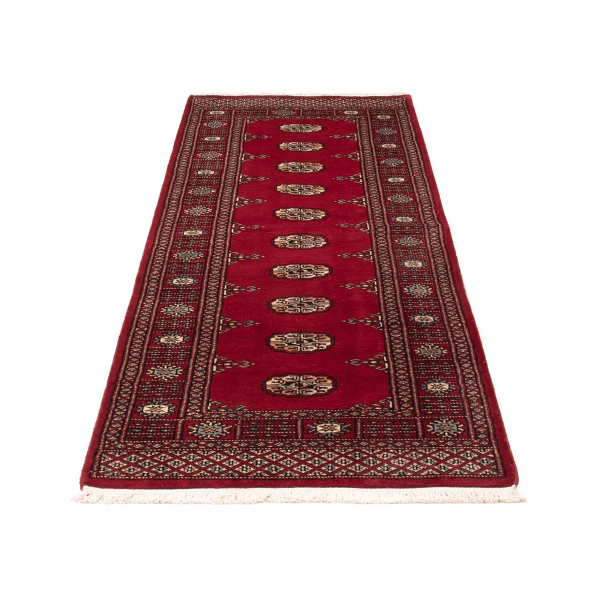 Runner Pakistani Rug - 241 x 77 cm - red