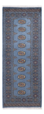 Runner Pakistani Rug - 201 x 77 cm - blue