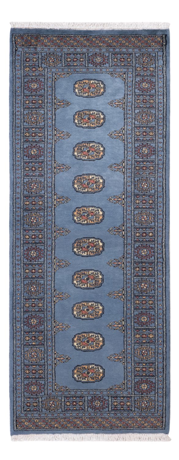 Runner Pakistani Rug - 201 x 77 cm - blue
