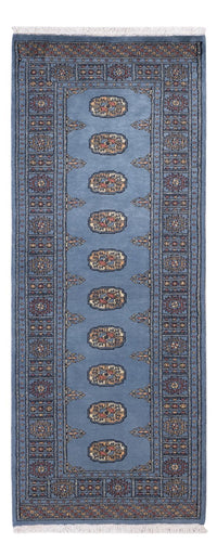 Runner Pakistani Rug - 201 x 77 cm - blue