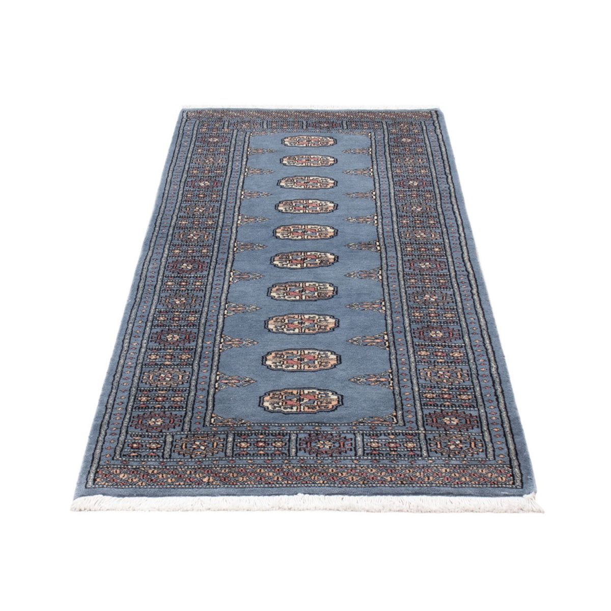 Runner Pakistani Rug - 201 x 77 cm - blue