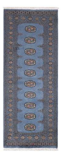 Runner Pakistani Rug - 196 x 77 cm - blue