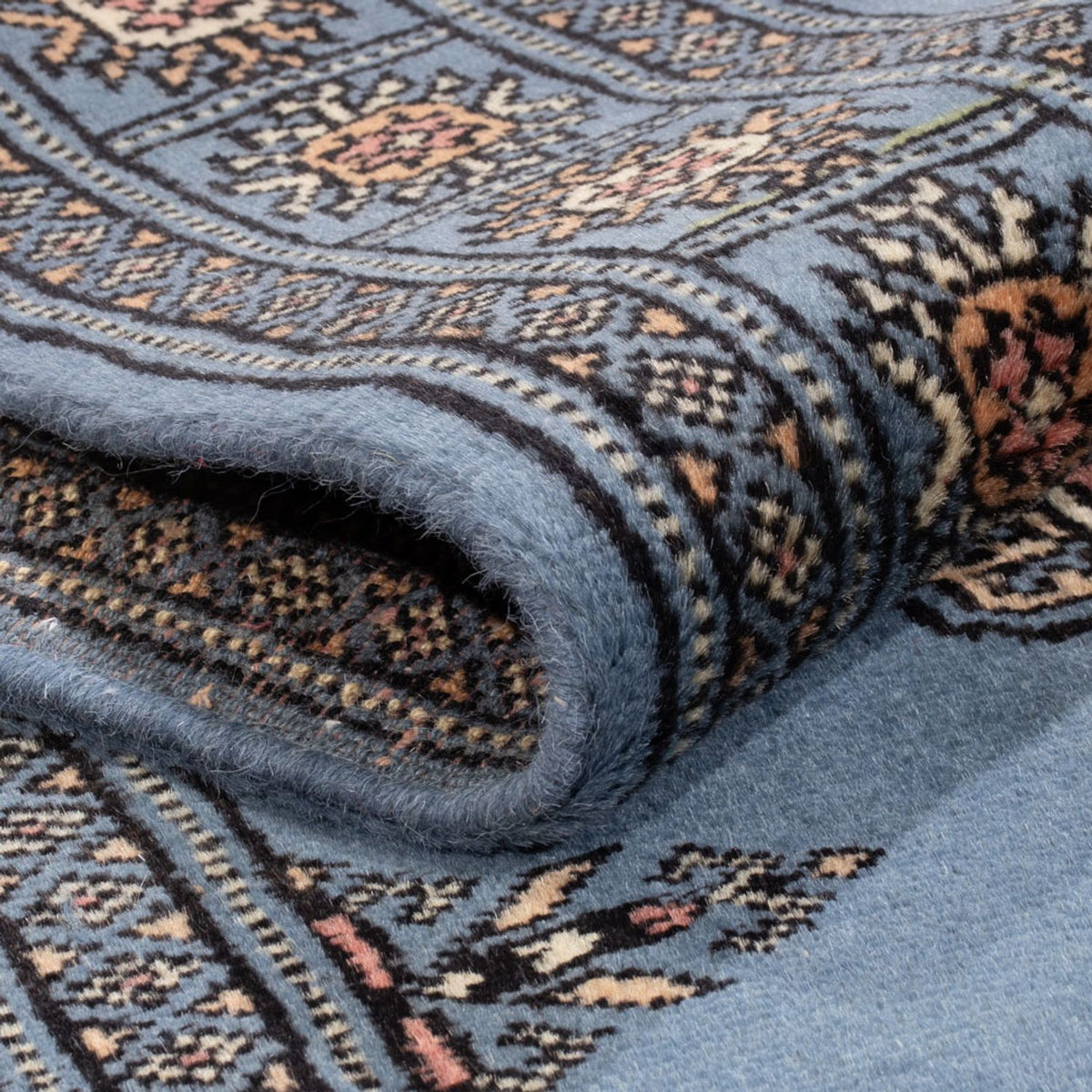 Runner Pakistani Rug - 196 x 77 cm - blue