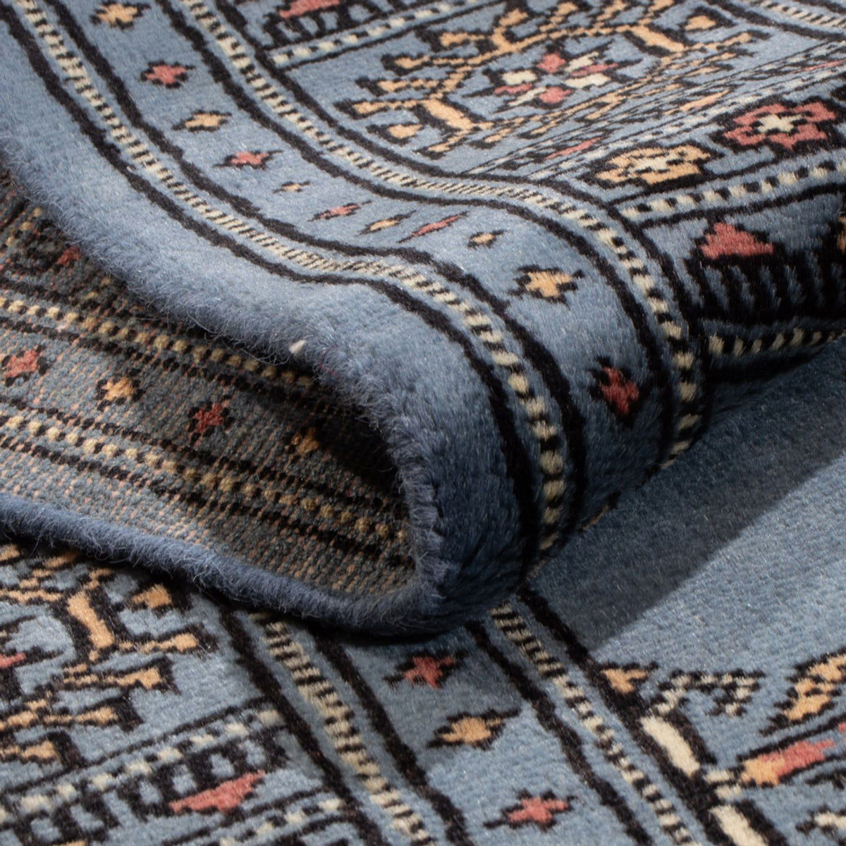 Runner Pakistani Rug - 197 x 77 cm - blue